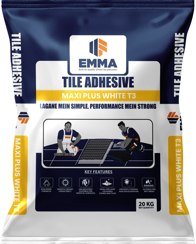 EMMA Tile Adhesive — Maxi Plus White T3 20 kg bag